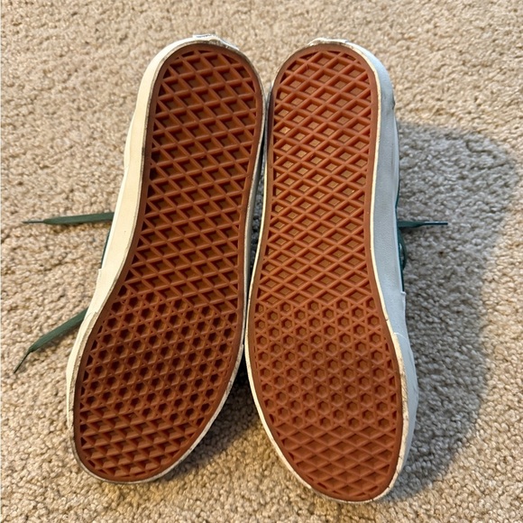 Vans White and Green High-Top Sneakers - Picture 12 of 12